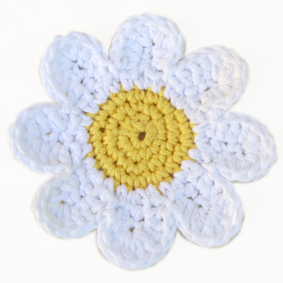 Daisy Coasters, Daisy Appliques - MADE TO ORDER - Picture 4 of 6
